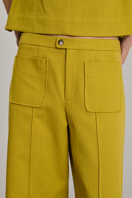 Pantalon Harry - Jaune Doré - Coton - Femme