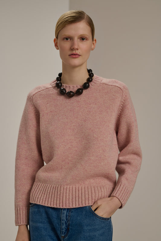 Pull Envie - Rose Pâle Chiné - Femme